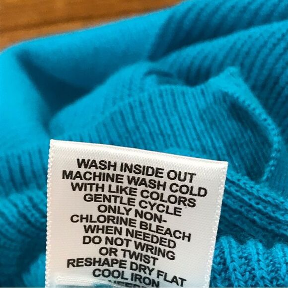 Elle teal asymmetrical long sleeve sweater - Picture 10 of 13